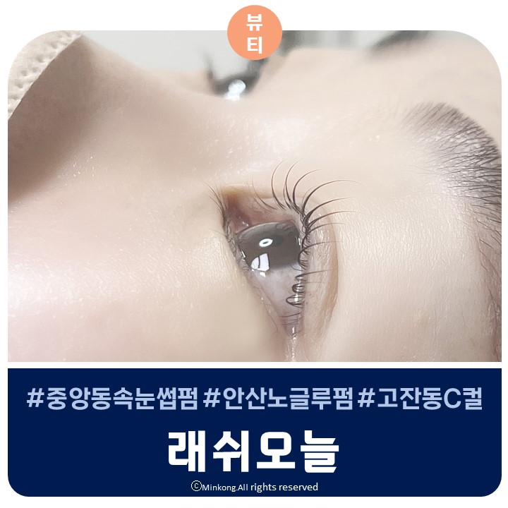  안산중앙동속눈썹펌 래쉬오늘 노글루속눈썹펌 후기