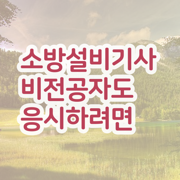  소방설비기사 기계 소방설비기사 시험응시조건 온라인으로 쉽고 빠르게 성공한 비법