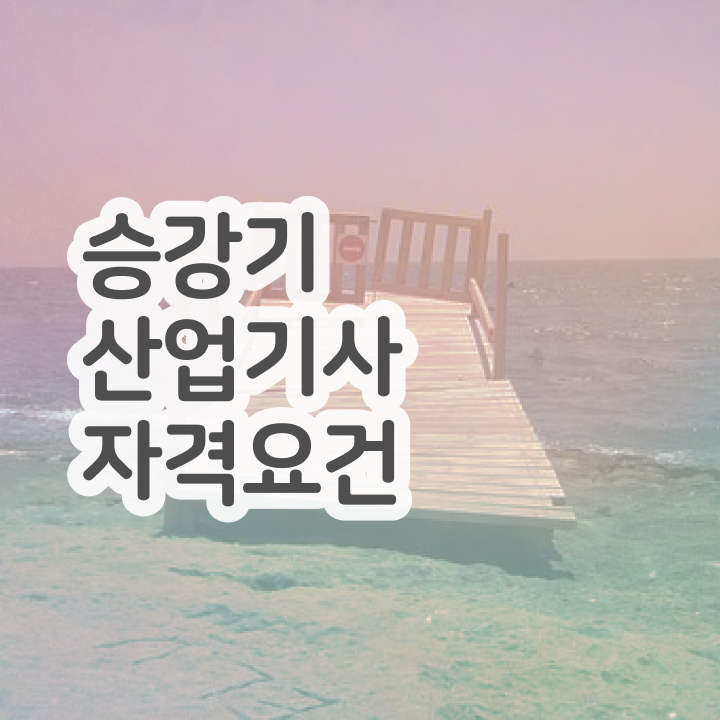 승강기산업기사인강 승강기산업기사 자격요건 온라인 수업으로 4달만에 끝냈던 노하우