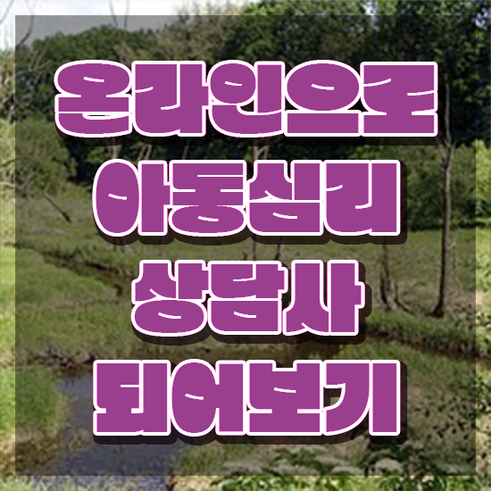  아동심리상담사자격 , 아동심리상담사 자격증 2주 만에 학습 총 정리