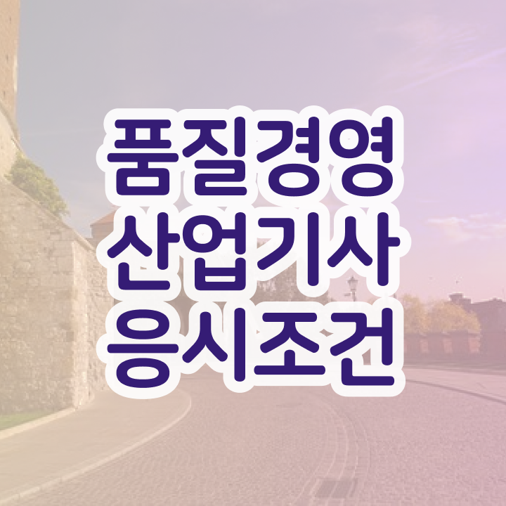  품질경영산업기사 실기 품질경영산업기사 취득자격 독학으로 4개월 만에 준비하는 후기