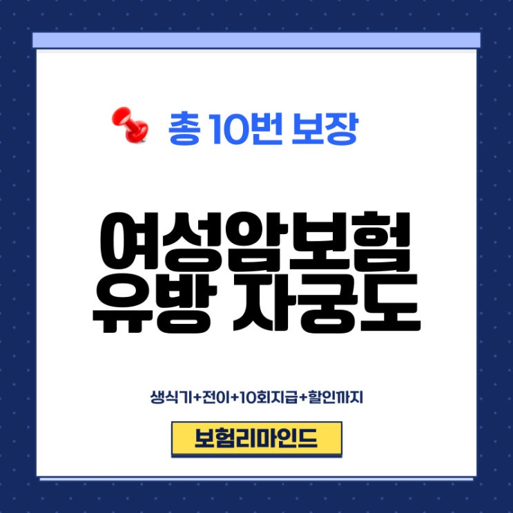 여성암보험 이걸 유방 생식기부터 건강 할인까지