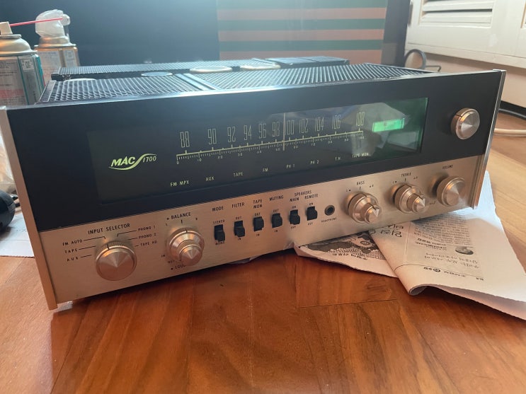  Mcintosh MAC1700 매킨토시 리시버 점검 및 청소, 램프 교체