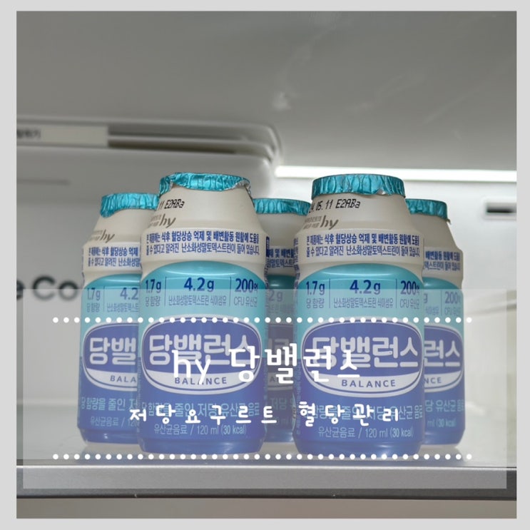  hy 당밸런스 저당요구르트 혈당관리