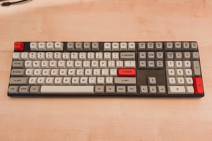  한성 무접점키보드 868B, 898B에 드랍 데브띠 키캡 세팅기 MT3/DEV/TTY