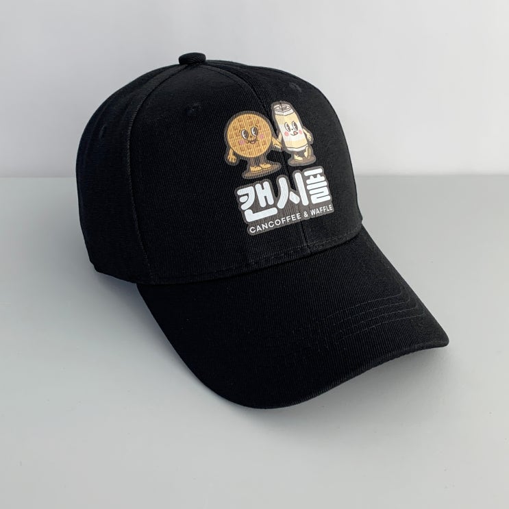  캔시플 캔커피&와플 카페 전사 프린팅 단체모자제작 사례