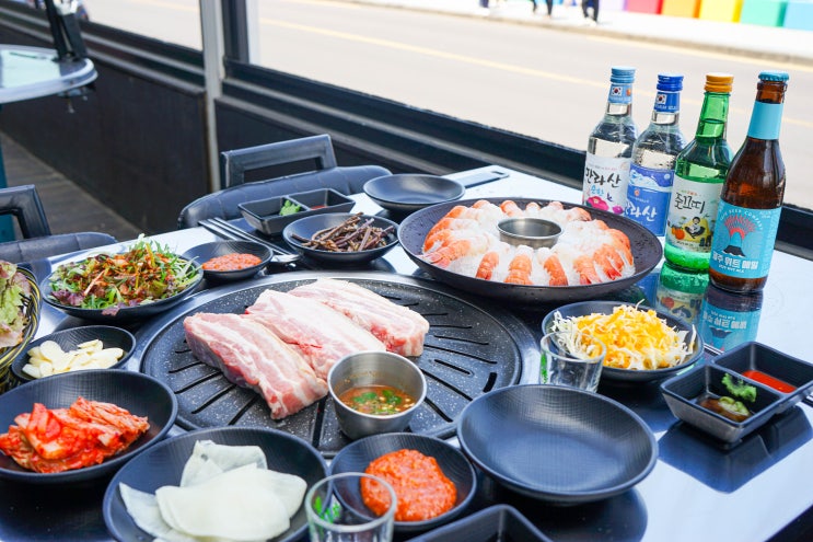  빈틈없던 제주공항 근처 흑돼지