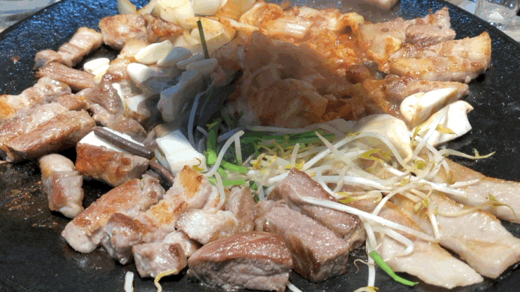  송도 타임스페이스 맛집 오복솥뚜껑 미나리삼겹살