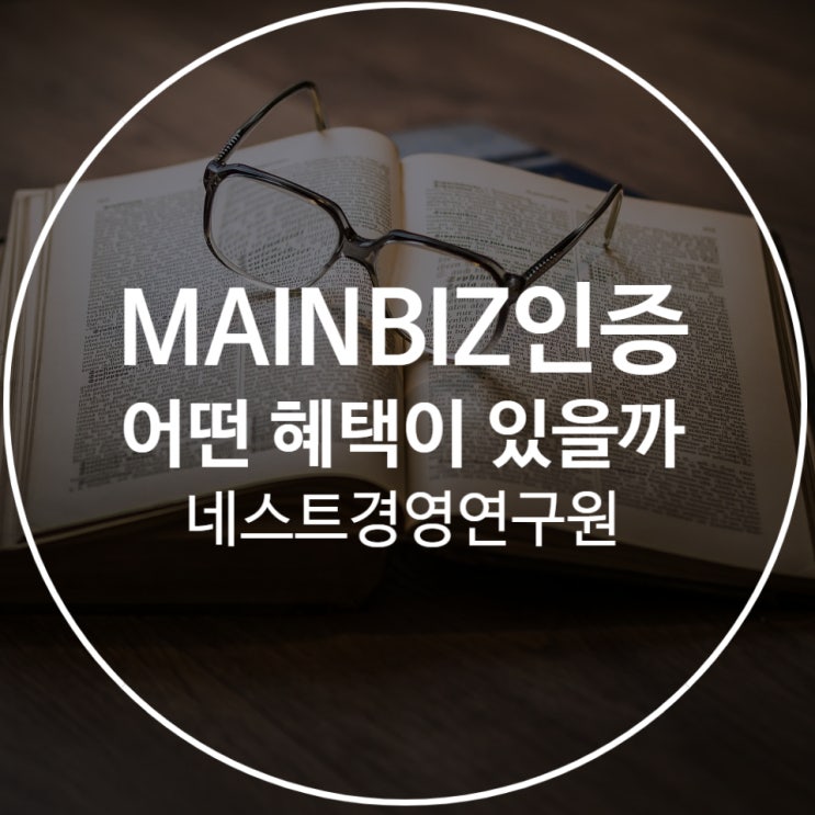  MAINBIZ인증 어떤 혜택이 있을까?