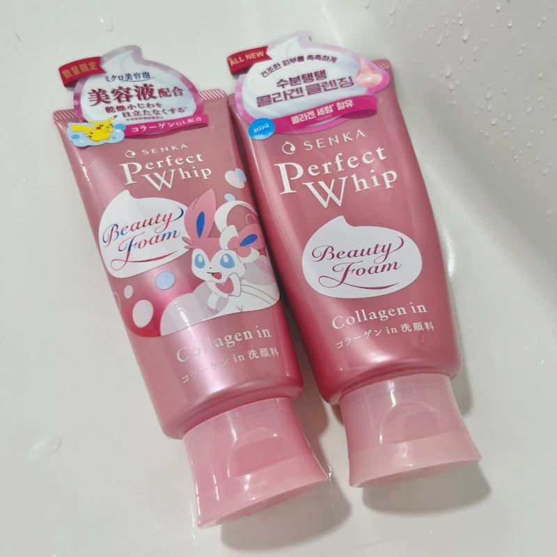 약알칼리성 클렌징폼 센카 퍼펙트 휩 콜라겐 인 (일본 돈키호테 / 올리브영 비교)