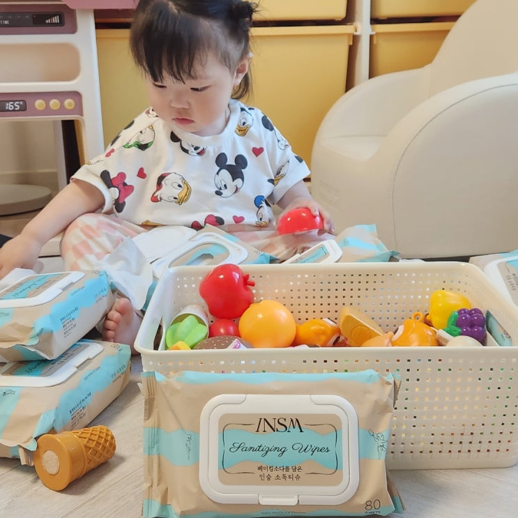  인숨 소독티슈으로 아기 장난감 소독 유해세균 꼭 제거하세요