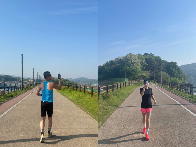  오운완 ️️ 논산 탑정호 한 바퀴 "18.2km"