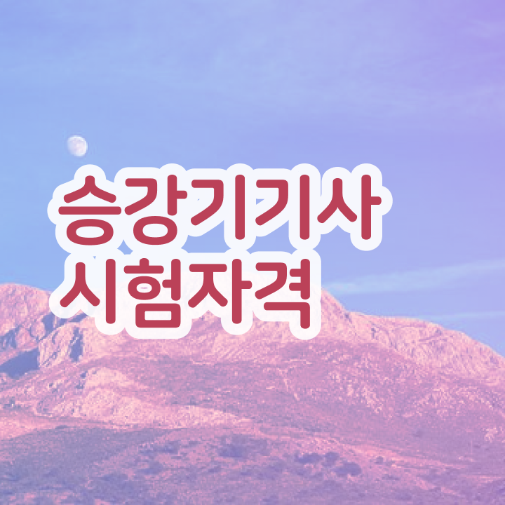  승강기기사 실기 승강기기사 응시조건 온라인 과정으로 4달 안에 준비한 비법