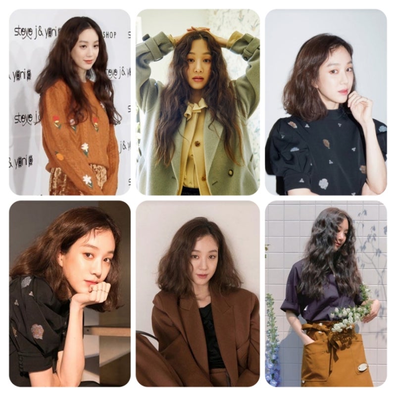 여배우 정려원 헤어스타일 긴머리 굵은웨이브펌 단발히피펌 , 중단발히피펌