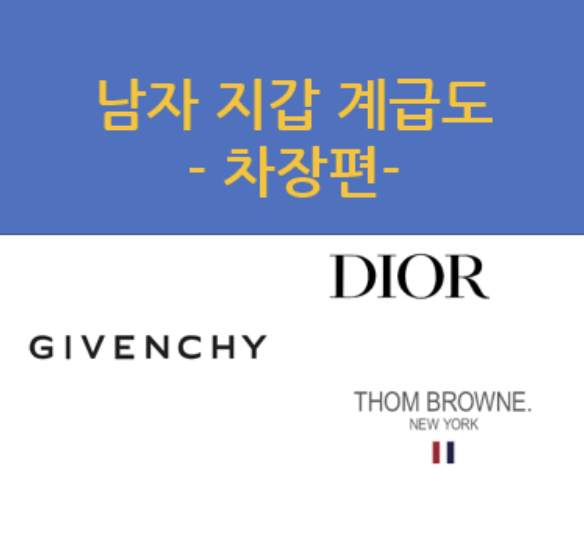  명품 남자 카드 지갑 계급도에서 40대 차장급인 아빠들이 좋아하는 브랜드? feat. 톰브라운, 디올, 지방시