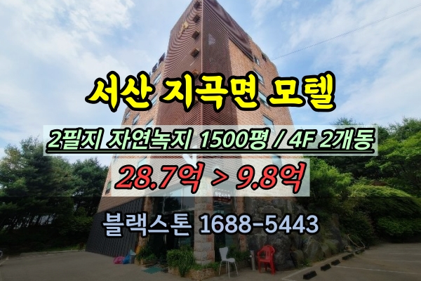  서산시 지곡면 모텔 경매 국도변 1500평 2개동 10억 매매