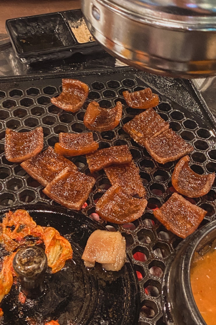  불판부터 다른 청춘껍데기 가산디지털점에서 세트 1번 맛봄