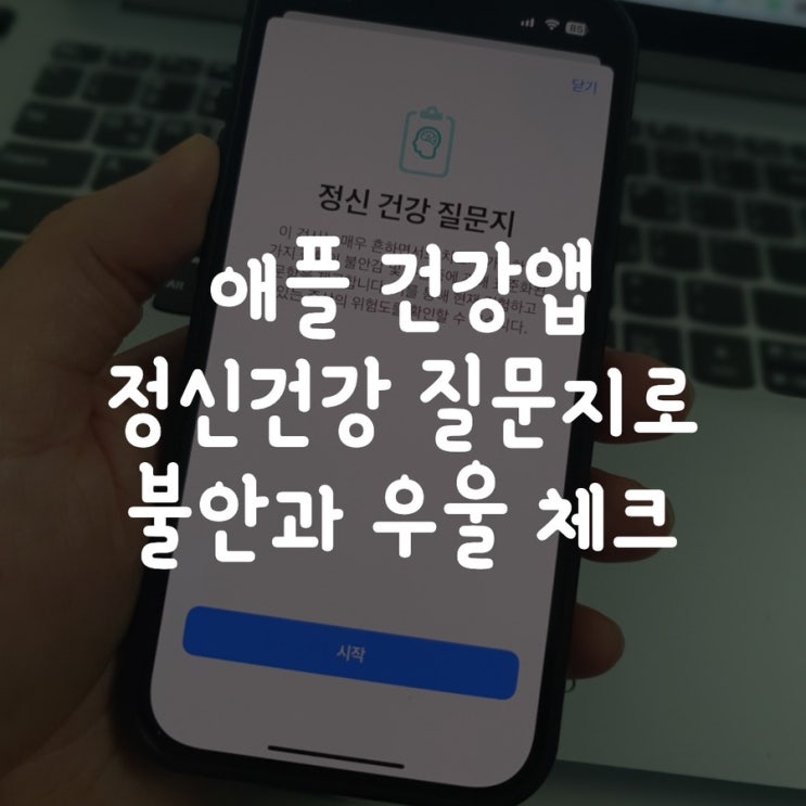  애플 건강앱 정신건강 질문지 체크