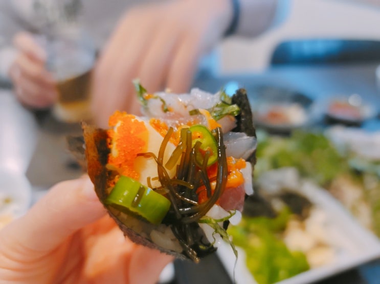  전주혁신도시횟집, 깻잎막회(정말 맛남)