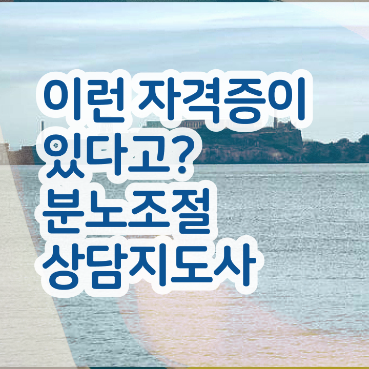  어린이 분노조절장애 분노조절상담지도사자격증 상세한 준비한 방법