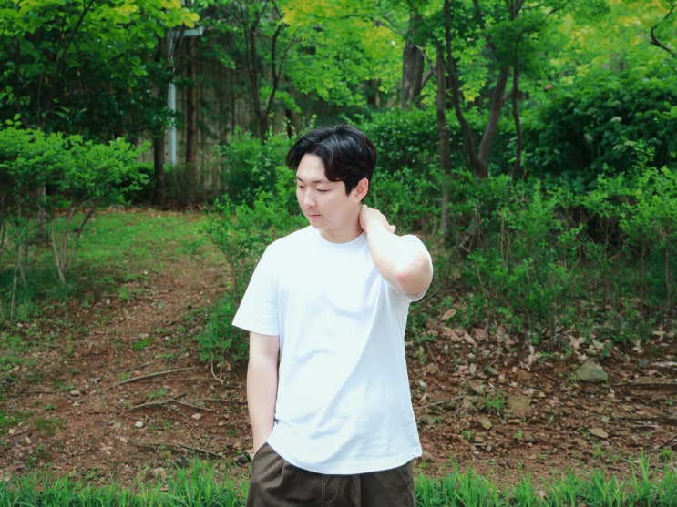  남자 3팩 기본 흰색 반팔티 브랜드, 가성비 좋은 베이직하우스 추천(티셔츠 룩북)