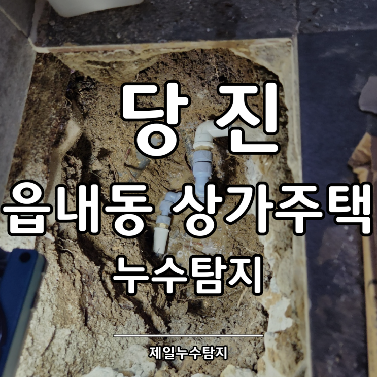  당진누수탐지 읍내동 상가주택 냉수배관 누수