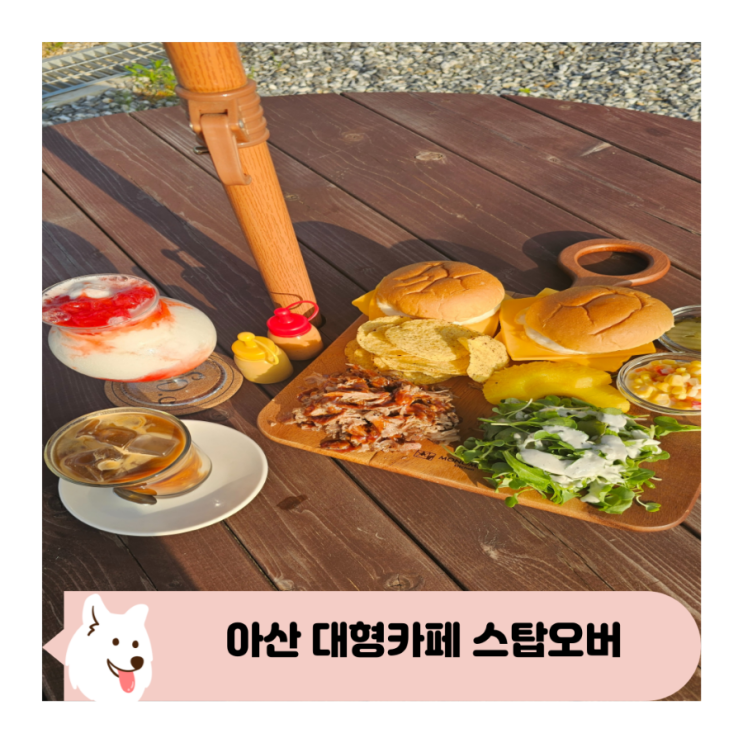  아산대형카페 애견동반 폴드포크 맛집 스탑오버
