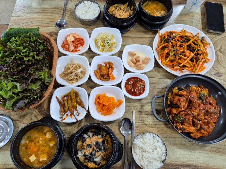  태안 안면도맛집 남면맛집 천수만우렁쌈밥-초무침 우렁쌈밥 정식으로 배부르게 먹은 날