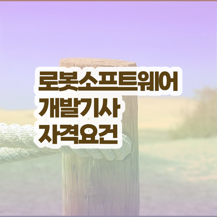  로봇소프트웨어개발기사 응시자격 온라인 과정으로 쉽고 빠르게 준비한 과정