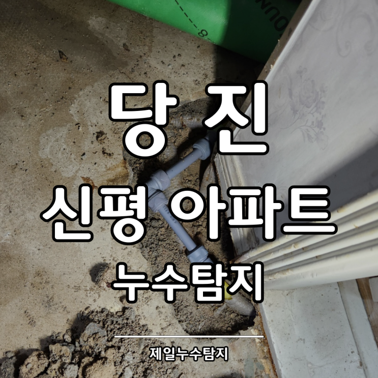  당진누수탐지 신평 아파트 냉수배관 누수