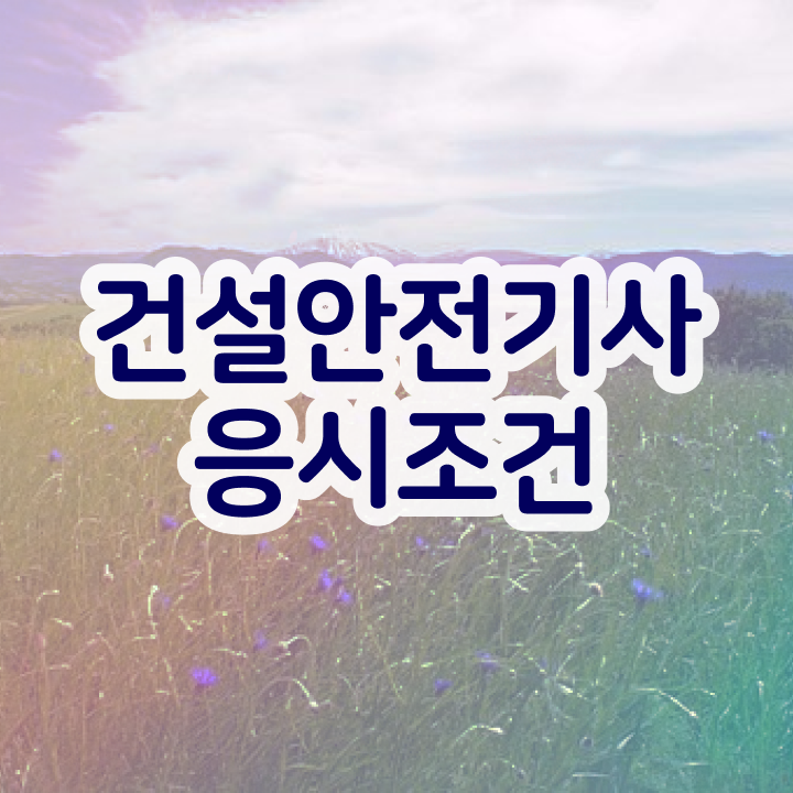  건설안전기사 필기 2주 건설안전기사 취득자격 온라인으로 간편하게 준비한 팁