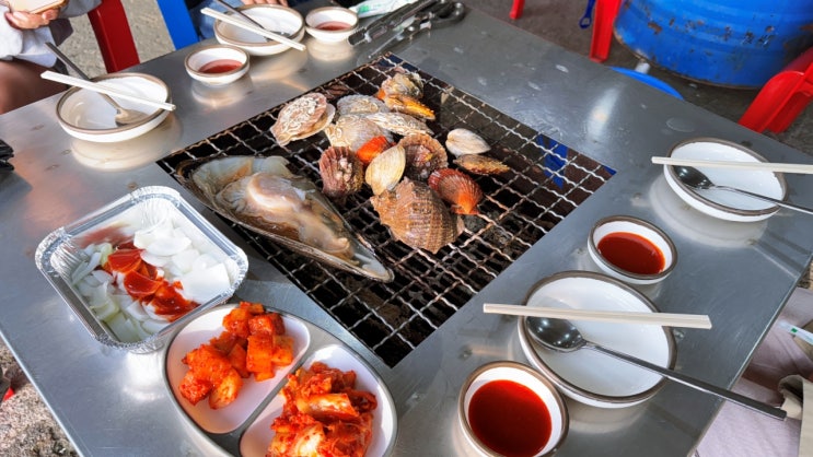  [고창] 구시포해수욕장의 조개구이, 백합칼국수 맛집 '서해바다'