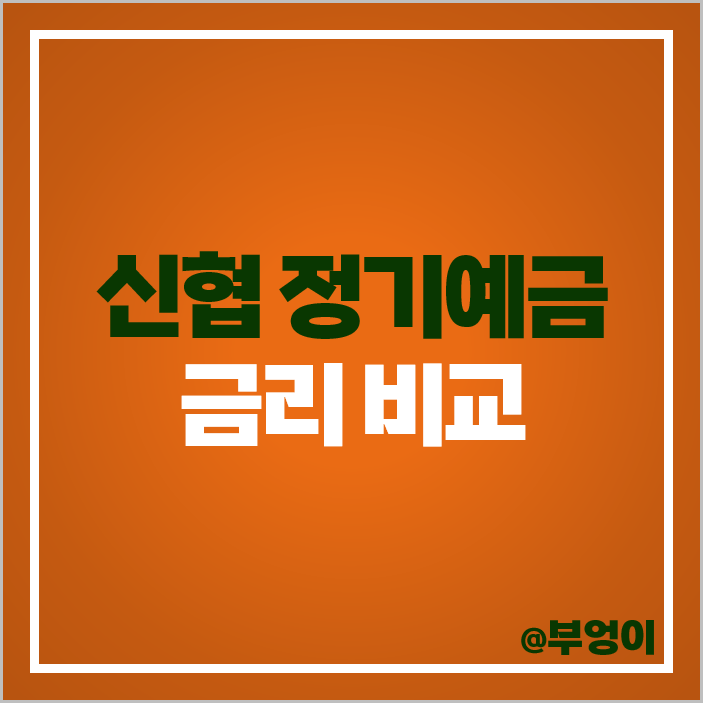 신협 정기예금 금리 특판 비교 단기 6개월 이자 높은 예금 추천 신협 정기예금 금리 특판 비교 단기 6개월 이자 높은 예금 추천