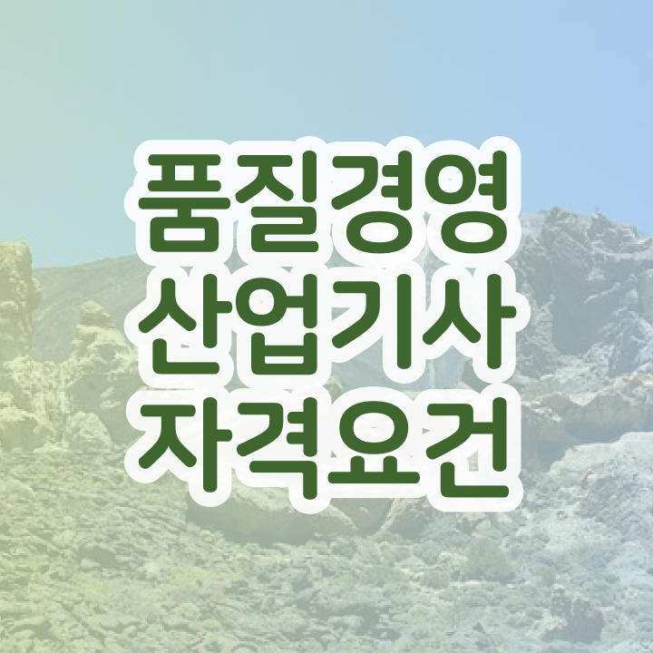  품질경영산업기사 필기공부 품질경영산업기사 시험자격 온라인 과정으로 편하게 준비한 노하우