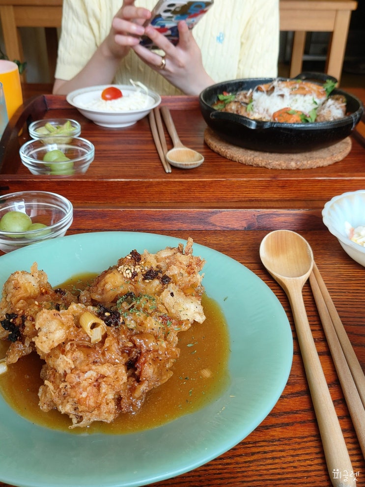  조자매 망원동 데이트 마이클식당 오렌지치킨 짱맛..