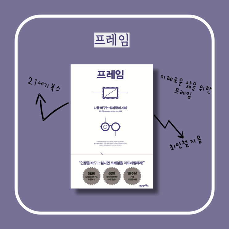  심리학의 지혜를 담은 책 프레임, 최인철 지음, 자기계발 도서