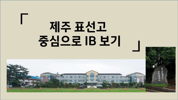  [IB교육] (걱정거리 위주) 수업자료 입니다.