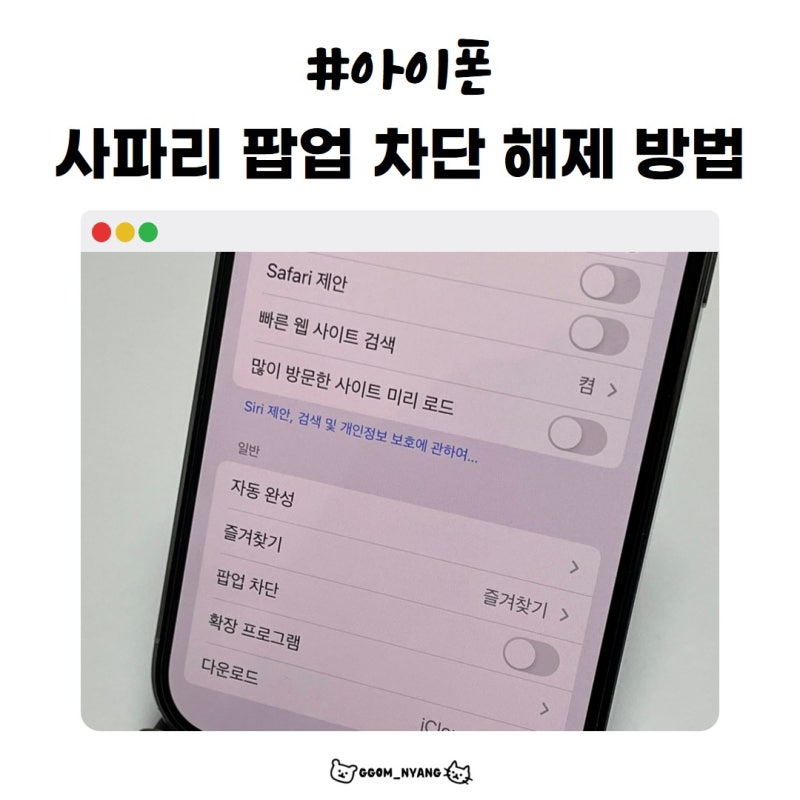 아이폰 아이패드 사파리 팝업 차단 해제 설정 방법 Safari