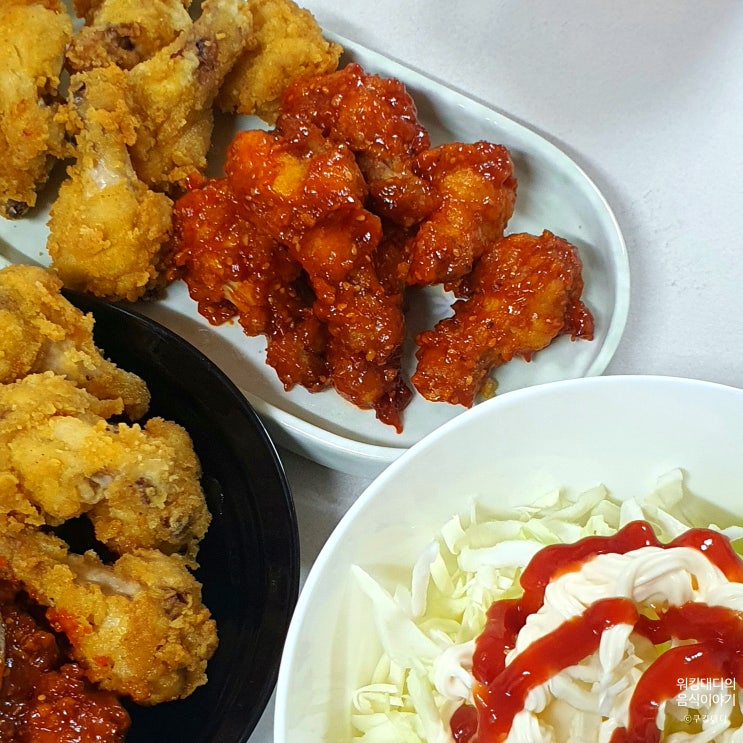  만원 반반 치킨 레시피 류수영 프라이드치킨 편스토랑 양념치킨 만들기