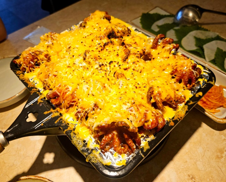  부산 광안리 밥집- 눈꽃치즈 양념 쭈꾸미와 새우감자빈대떡 맛집 [화달구연탄쭈꾸미] 점심특선