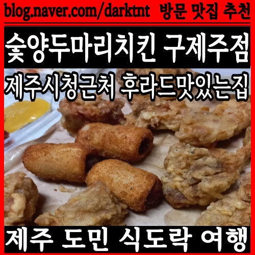 제주시청근처 후라이드맛있는집 숯양두마리치킨 구제주점