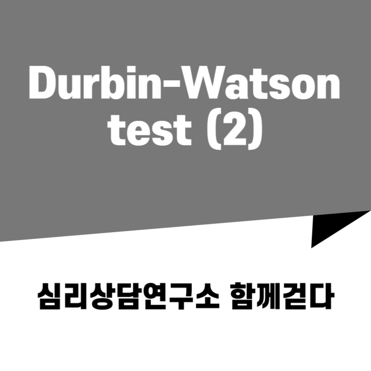  [중반] Durbin-Watson test(2)