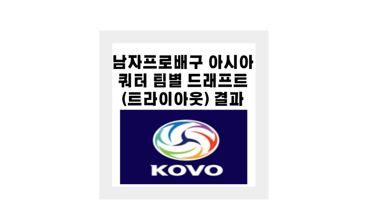 <b>남자</b> 프로<b>배구 아시아쿼터</b> 팀별 드래프트(트라이아웃) 결과