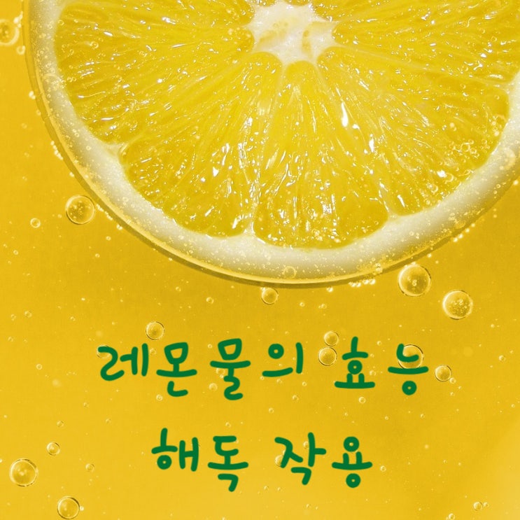  천연 해독제! 레몬물의 효능과 해독 메커니즘