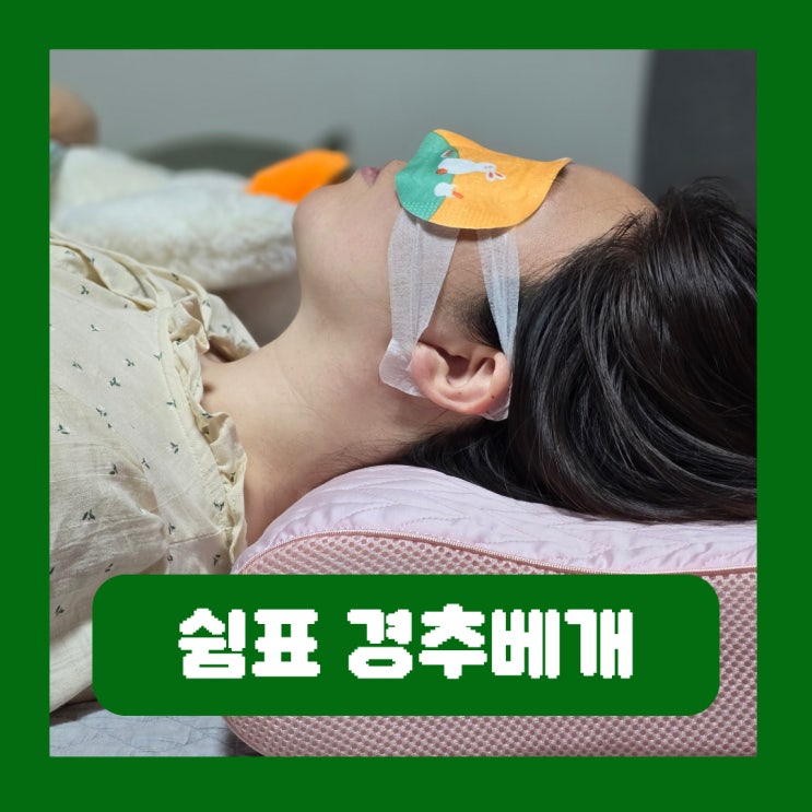  베개추천 지지력 좋은 목이 편안한 쉼표 경추베개