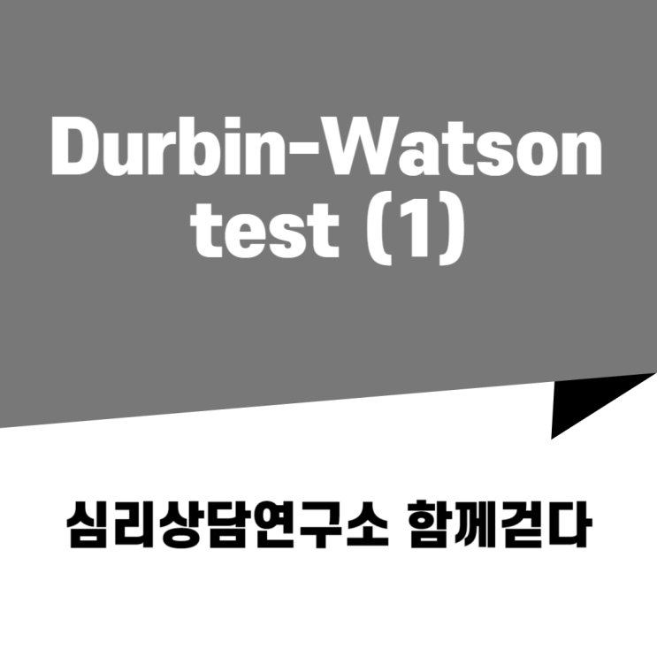  [중반] Durbin-Watson test(1)