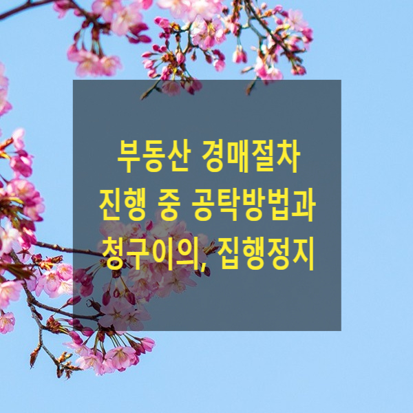  부동산 경매절차 진행 중 공탁방법과 청구이의, 집행정지
