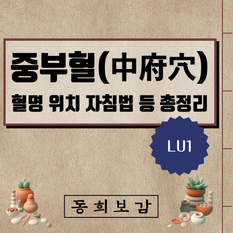  중부혈(中府穴) LU1, 소속경맥 혈명 위치 특성 자침법 등 총정리