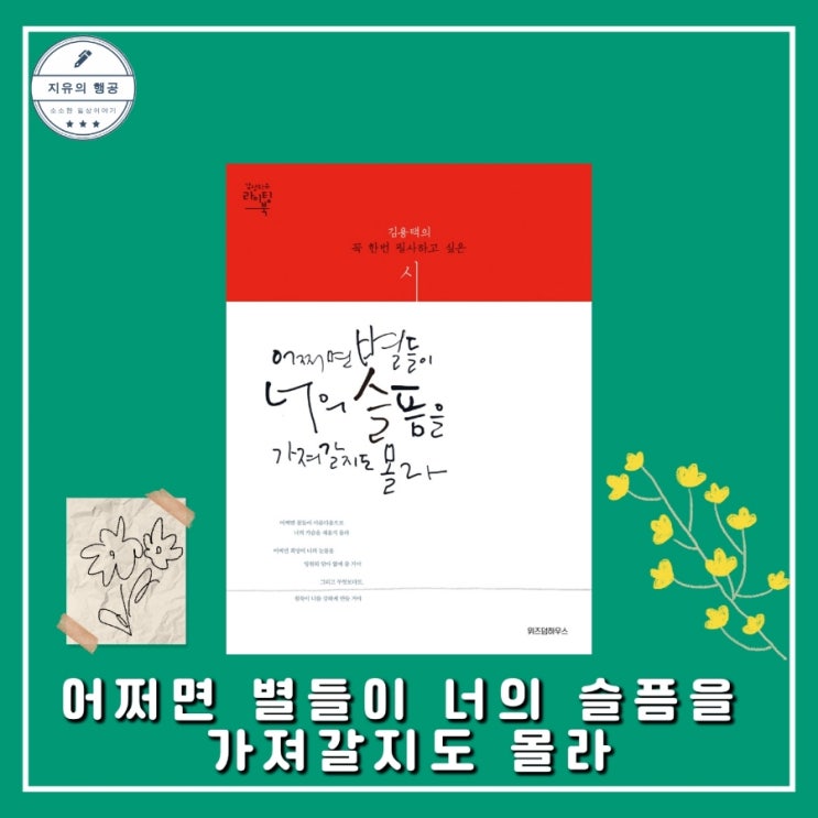  어쩌면 별들이 너의 슬픔을 가져갈지도 몰라 | 김용택 시추천 필사하기좋은책
