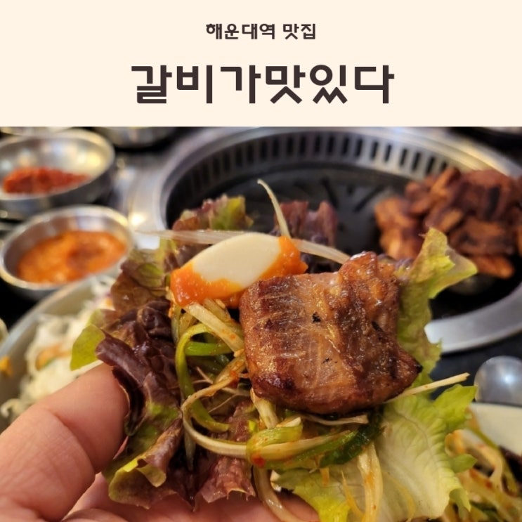  해운대역 맛집 직접 구워주는 숯불 돼지갈비가 끝내주는 갈비가맛있다